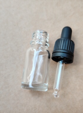 10ML透明玻璃滴管瓶丁氰胶头滴管瓶10ML精油瓶白色精油瓶精油空瓶