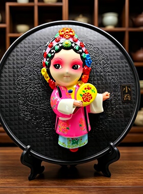 中国特色送老外三国手办周瑜小乔