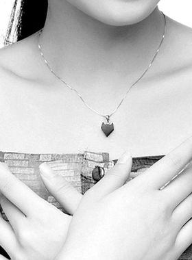 小清新檀木小狐狸项链吊坠女款锁骨链银链文艺风饰品学生闺蜜礼物