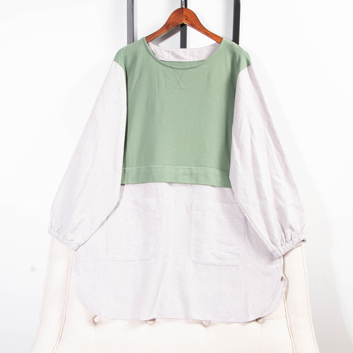 日单秋冬新款休闲文艺百搭撞色拼接圆弧摆加绒假两件连衣裙31563,淘宝优惠券,粉丝福利购,淘宝优惠卷