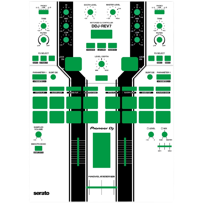 先锋DDJ-REV7 DJ控制器面板贴膜.pioneer打碟机炫彩贴 可个性定制 - 图3