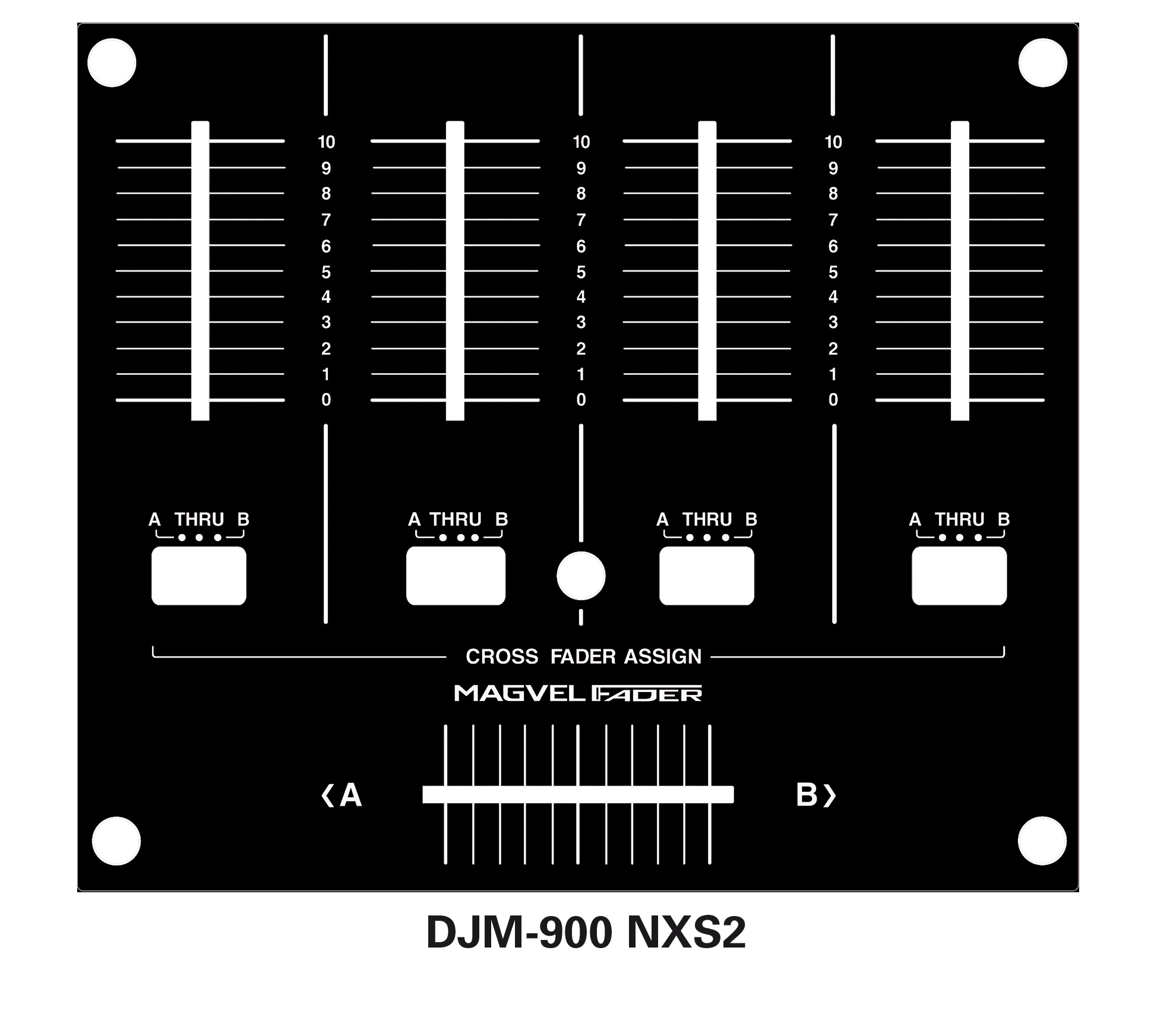 Pioneer先锋混音台DJM-900 NEXUS SRT NXS2 推子面板保护贴膜 - 图1