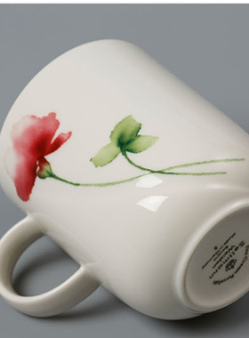 现货德国陶瓷茶杯水杯马克杯绿叶