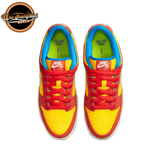 北卡大学Nike SB Dunk Low 辛普森 黄橙色 低帮 滑板鞋BQ6817-602 - 图0