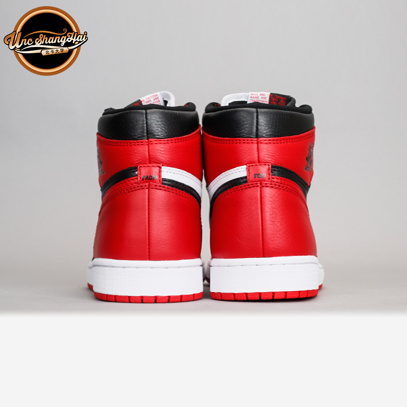 北卡大学 Air Jordan 1 OG AJ1 黑红芝加哥 阴阳鸳鸯 861428-061 - 图2