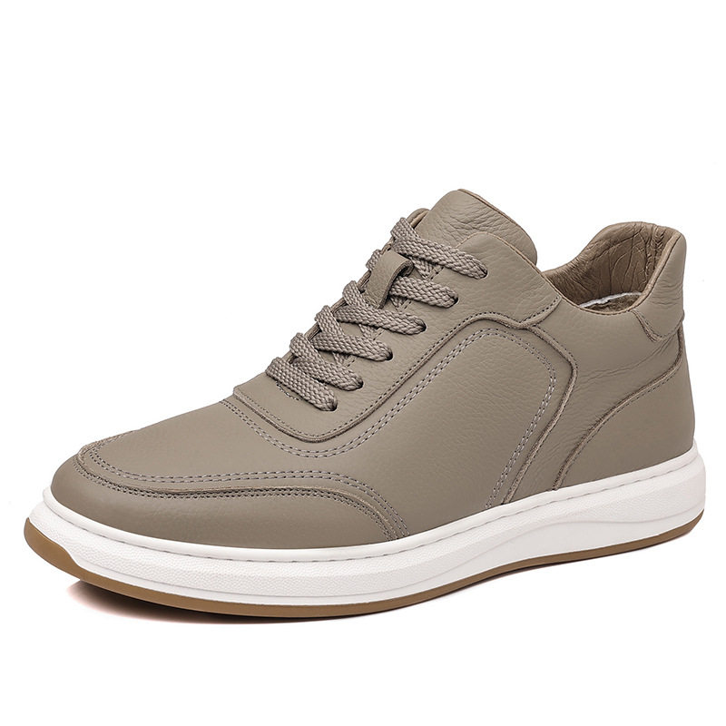 纯羊毛一体头层牛皮男鞋高帮休闲皮鞋时尚百搭保暖冬季新款加绒鞋,淘宝优惠券,粉丝福利购,淘宝优惠卷