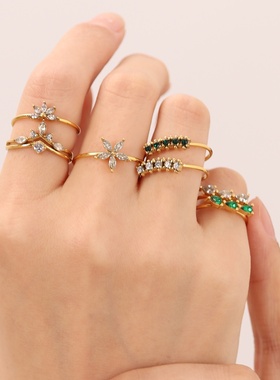 ins网红同款戒指防水不锈钢