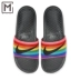 NIKE / Nike BENASSI JDI BETRUE Rainbow Dép thể thao nam và nữ giản dị CD2717-001 - Dép thể thao Dép thể thao