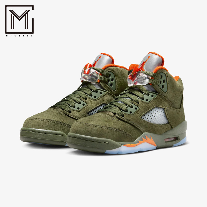 耐克NIKE Air Jordan 5复古AJ5防滑耐磨大童高帮篮球鞋440888-308 - 图0