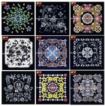 Wax Dyeing Table Cloth Guizhou Miao Wax Dyeing and Wax Dyeing and Wall-mounted Decorative painting Featured Little Table Bub 93 * 93CM