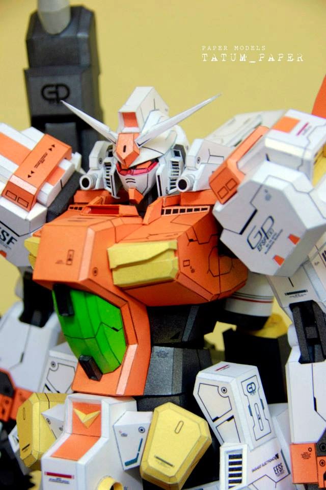 K纸魂RX-78 GP00 Blossom Gundam纸模型DIY进口珠光纸免划线免切-图1