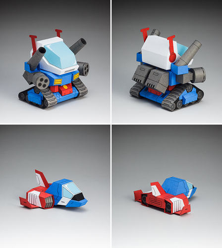 K纸魂WXY皮皮新人练手5CM SD  VER2.0高达纸模型DIY免切割 - 图0
