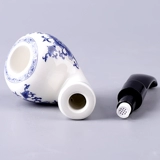 Apple, керамические сине-белые старомодные курительные принадлежности ручной работы