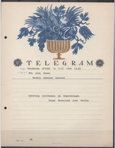 Swedish electric paper 1936 blue flowers inserted in flower vases for flower arrangements for flower decoration 