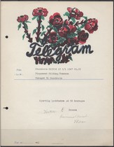 Swedish Electric Newspapers 1947 Painting flowers in full bloom with flowers painting plant flowers 