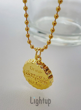 小众可乐瓶盖字母项链