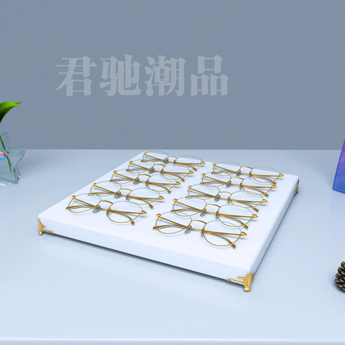 君驰潮品金属轻奢眼镜店光学架太阳镜墨镜陈列展示架托盘眼镜道具 - 图3