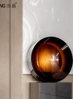 NEWKNG流晶圆形屏风彩色饰品雕塑