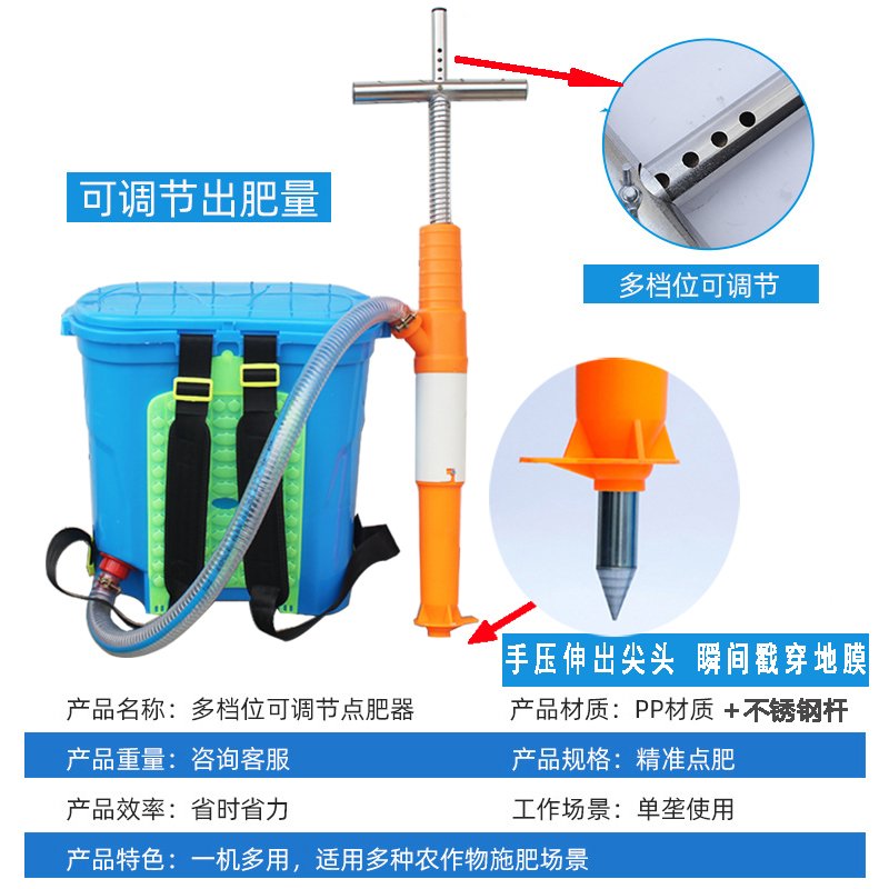 新款施肥器辣椒地下施肥神器农用蔬菜根部追肥器手动玉米下肥料机 - 图1