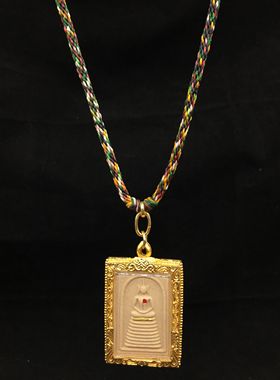 原创手工编织项链纯银吊坠绳佛牌