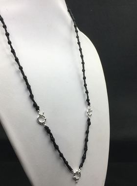 纯银弹簧扣原创手工编织佛牌链