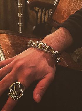 欧美日韩风手工纯银戒指