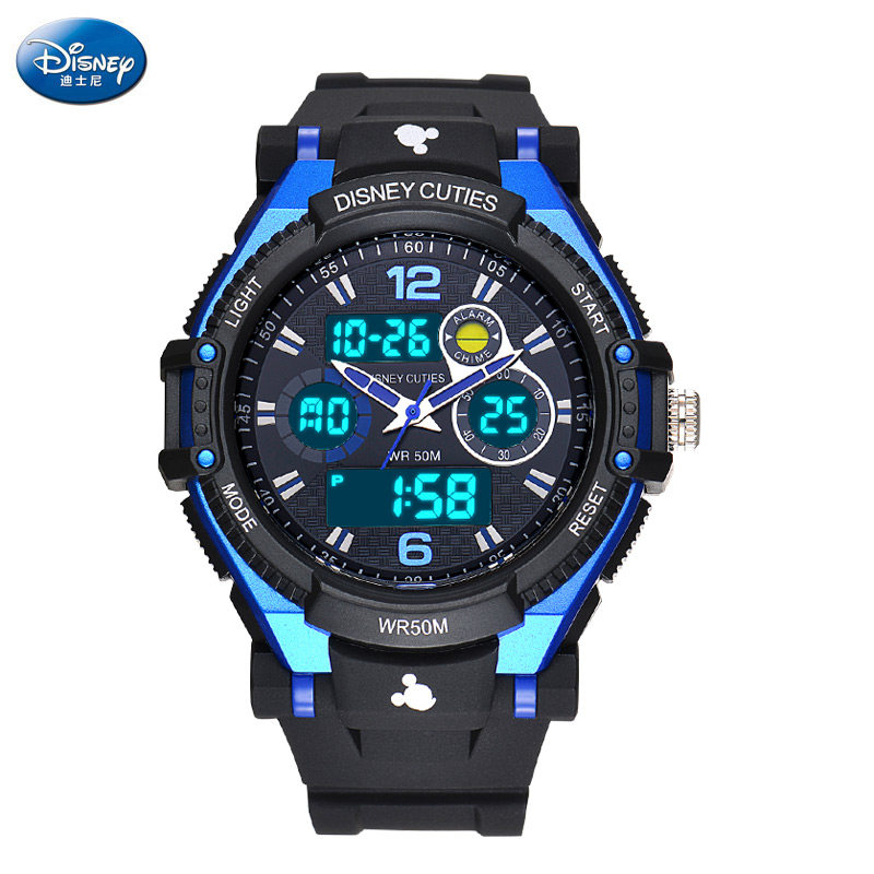 迪士尼儿童男生款防水运动电子表 手表购酷国产腕表