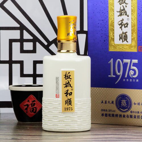 承德板城烧锅酒 板城和顺1975 纯粮食浓香型38度白酒450ml/瓶 - 图2