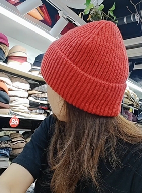 未来秀秋冬季针织帽子男女百搭街头护耳保暖毛线帽大头防寒冷帽潮