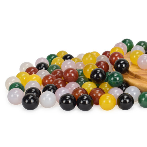 御圣跳棋大号玻璃珠弹珠大号宝石珠子跳跳棋 - 图0