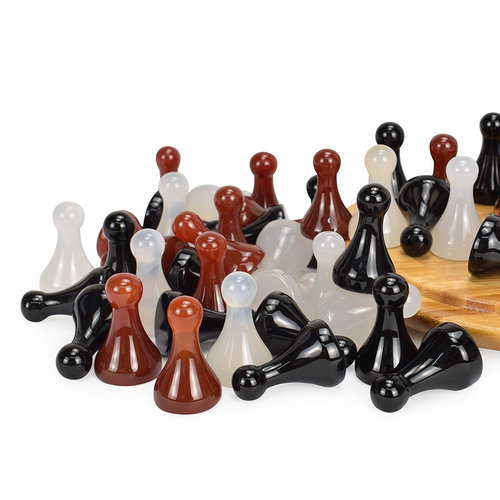 御圣跳棋大号玻璃珠弹珠大号宝石珠子跳跳棋 - 图1