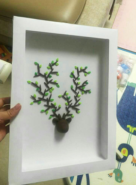 diy蝴蝶纸质画框学生手工标本