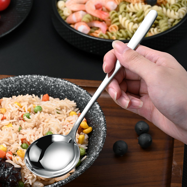 Spoon 304 stainless steel large round spoon rice spoon