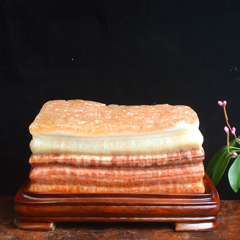 天然猪肉石观赏广西柳州奇石客厅摆件图案石景观石头原石镇宅包邮,淘宝优惠券,粉丝福利购,淘宝优惠卷