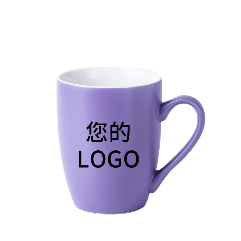 【定制logo】哑光糖果色马卡龙鼓型杯中国风陶瓷杯水杯马克杯订制