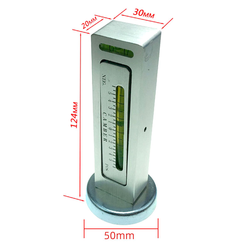 汽车四轮定位磁力水准仪水平仪尺轮胎外倾角调整水泡磁铁辅助工具