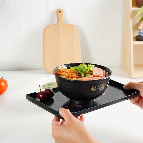 日本进口塑料饭碗食品级耐摔汤碗家用微波煮泡面碗防烫个人拉面碗 - 图1