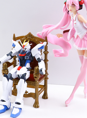 日本进口微缩椅子王座模型道具