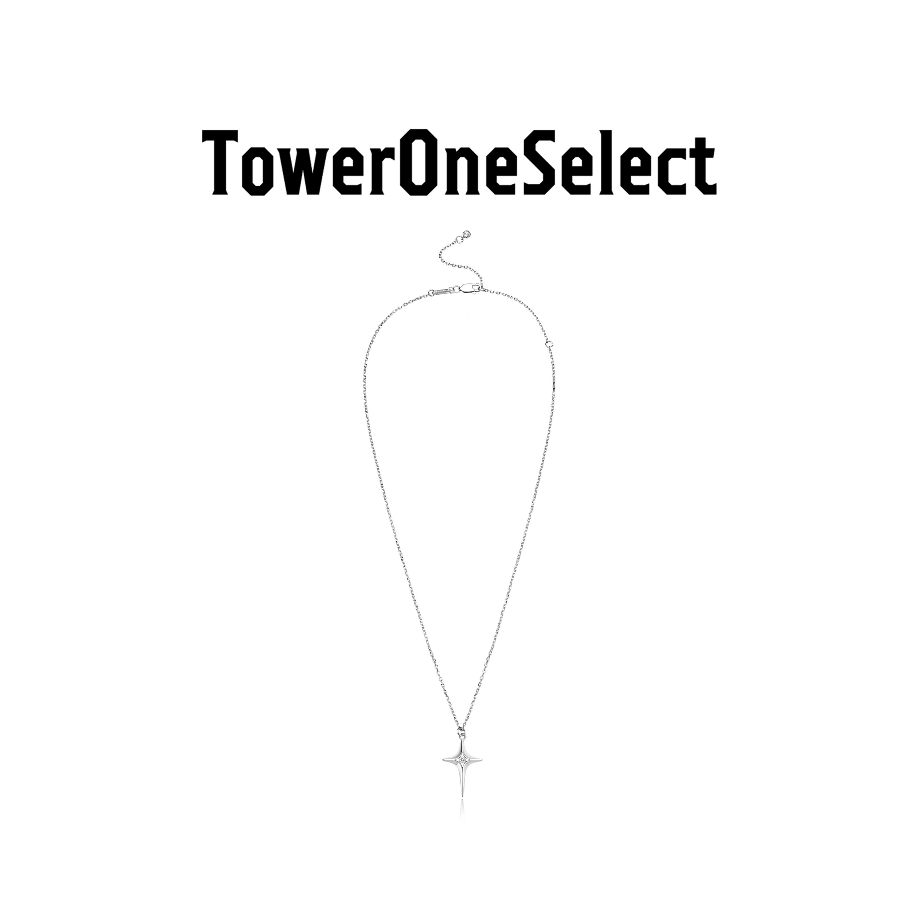 TowerOneSelect官方店TOWERONE北极星项链银原创设计银色毛衣链潮-图0