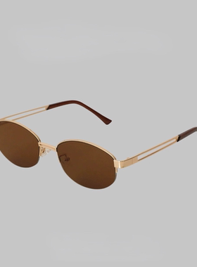 partyme手工老钱风金属框墨镜女生时髦辣妹中古眼镜太阳镜女