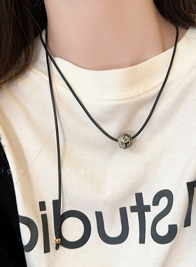 简约编织绳吊坠项链时尚个性新中式锁骨链小众国朝百搭项饰女