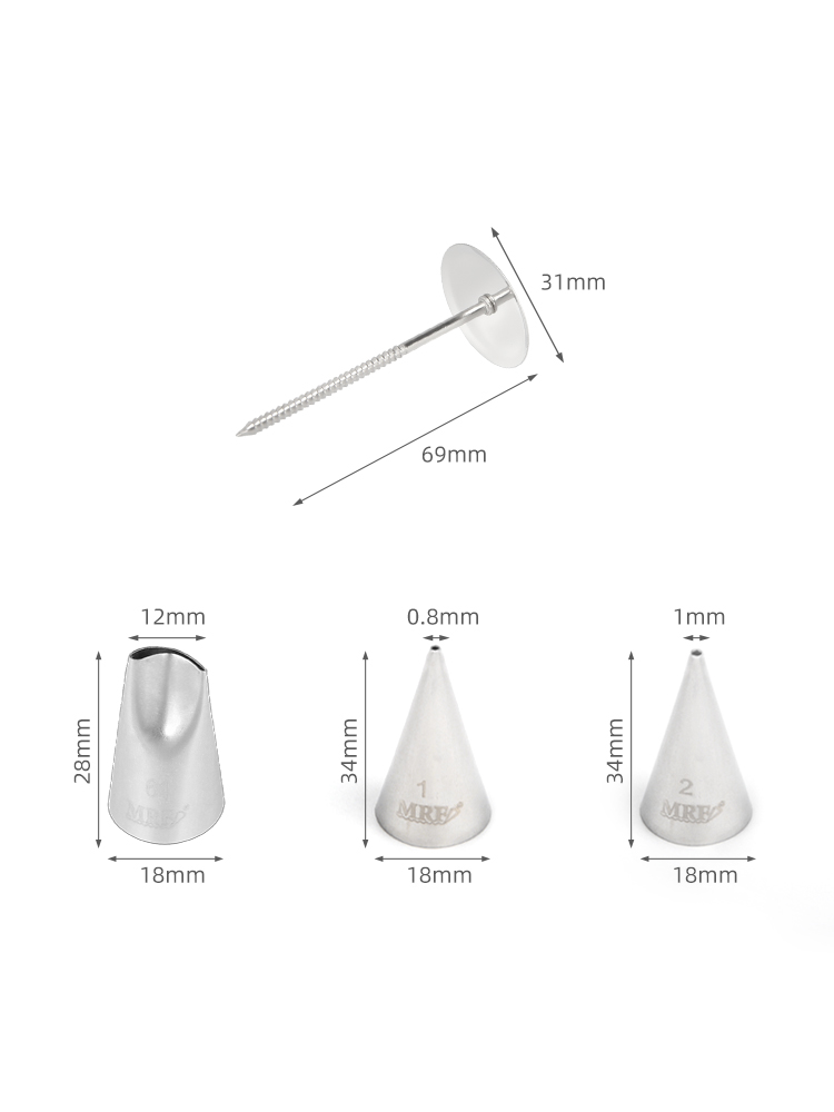 食品级304不锈钢 奶油奶盖古花边挤花花瓣淮山泥烘焙蛋糕工具 - 图0