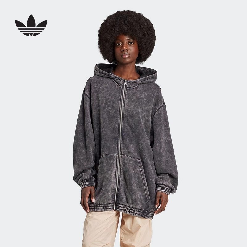 阿迪达斯三叶草女外套水洗针织透气连帽运动夹克棉 JJ0331 IY8039,淘宝优惠券,粉丝福利购,淘宝优惠卷