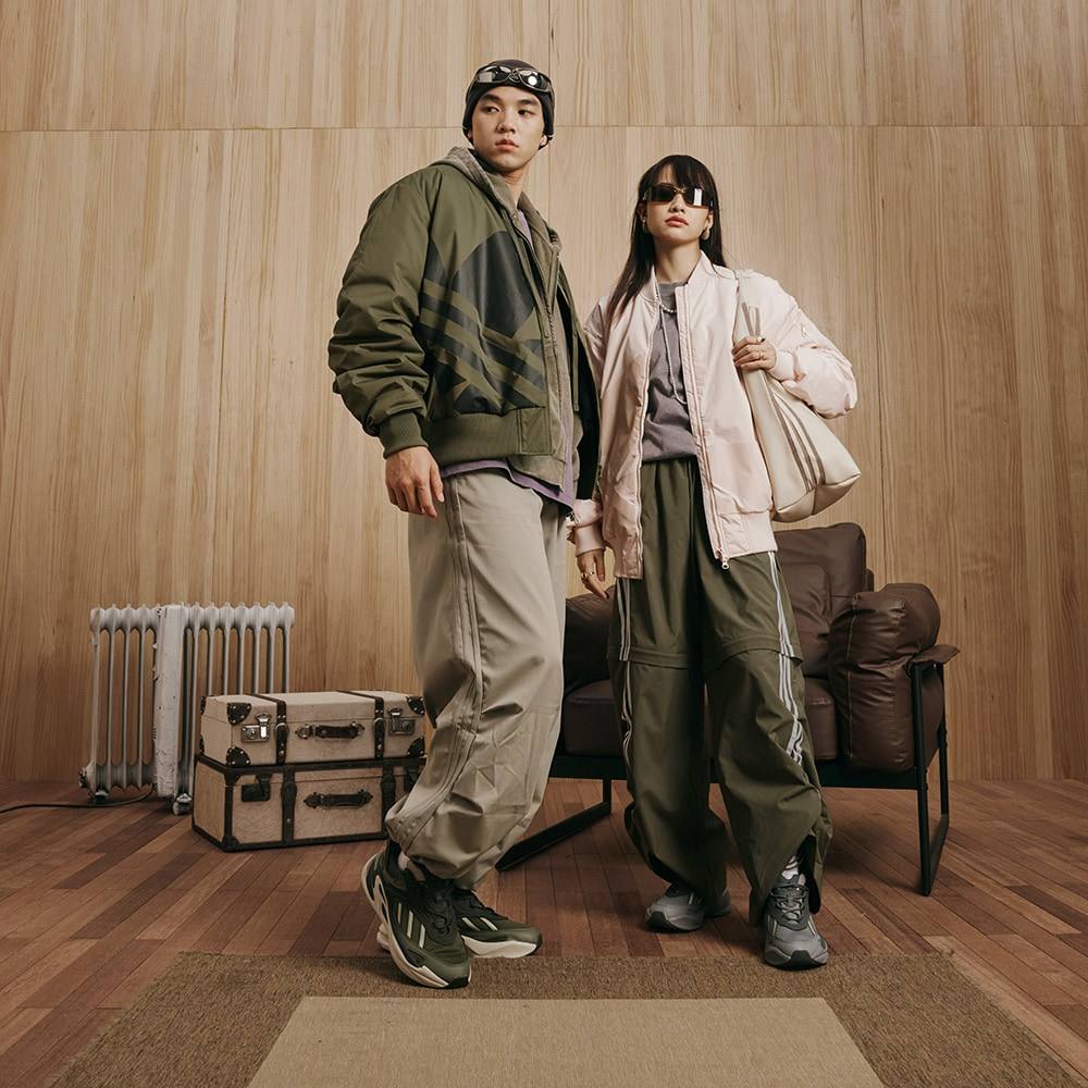 阿迪达斯三叶草春季外套男女款复古宽松夹棉防风飞行员夹克JL8381,淘宝优惠券,粉丝福利购,淘宝优惠卷