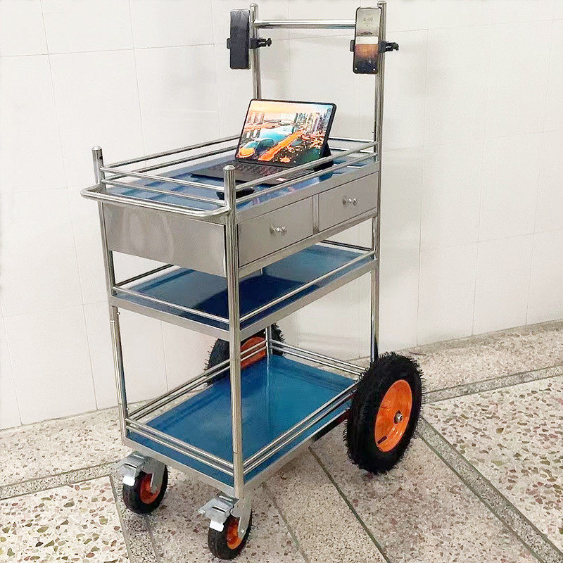 不锈钢直播推车网红户外拆卸便携展示架摆摊车促销台试小吃置物架,淘宝优惠券,粉丝福利购,淘宝优惠卷