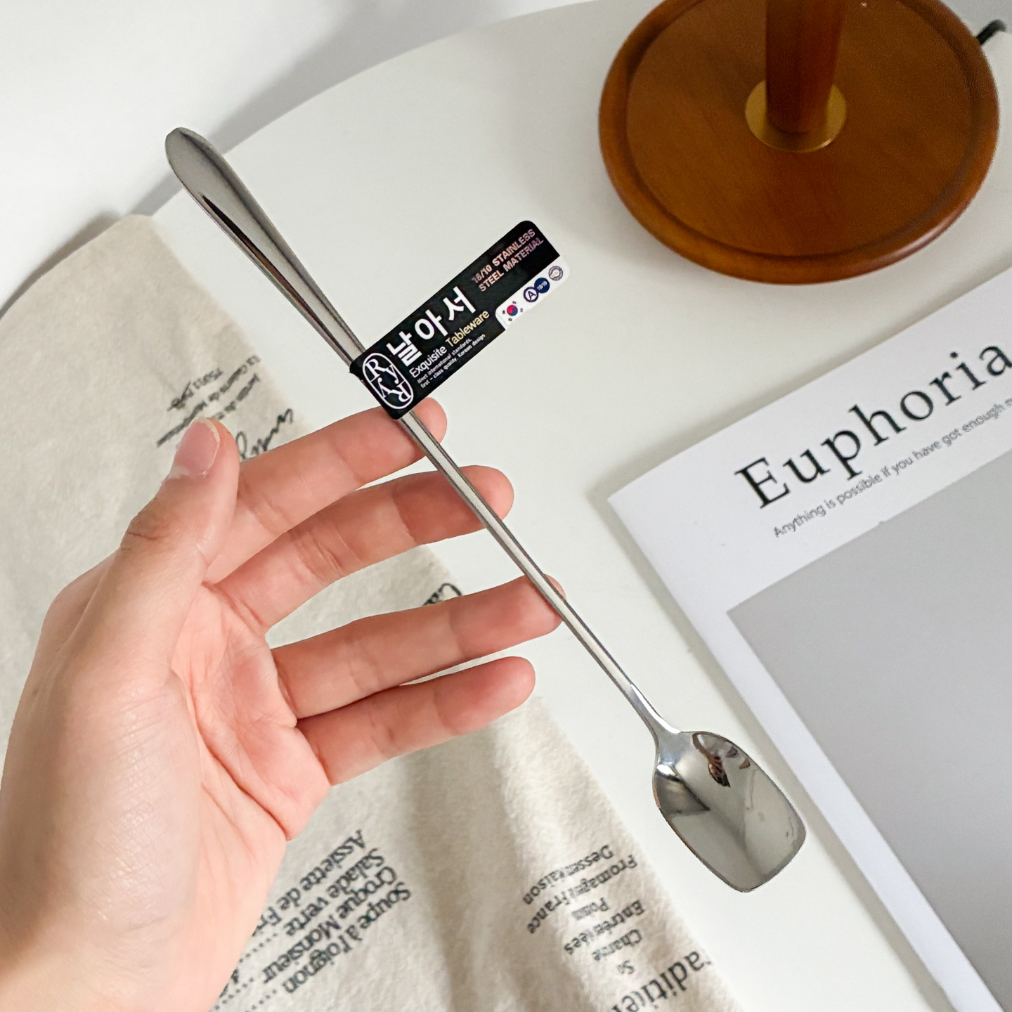 外贸原单304不锈钢搅拌勺子长柄冰勺精致蜂蜜勺食品级商用咖啡勺 - 图0