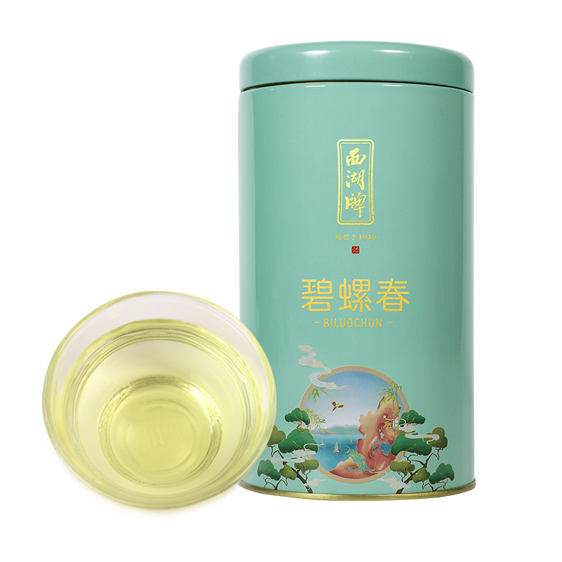 2024新茶上市西湖牌特级珍选碧螺春50g罐装茶叶春茶绿茶新茶罐装 - 图1