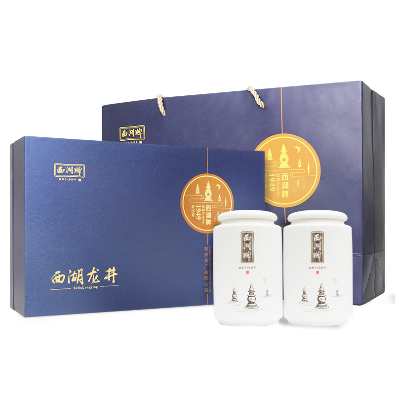 西湖茶叶旗舰店新茶西湖牌茶叶明前特级壹号西湖龙井150g礼盒春茶绿茶3