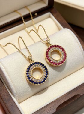 18k 金碎冰冰平安扣吊坠 AU750精工项饰水贝珠宝源头工厂现货批发