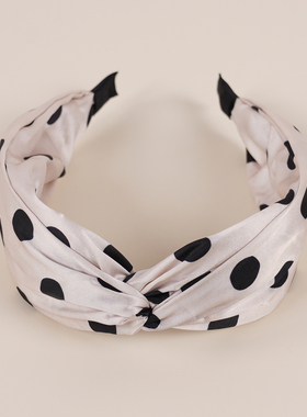 复古交叉宽边时尚缎面大波点头饰发卡发箍hair hoop hair band